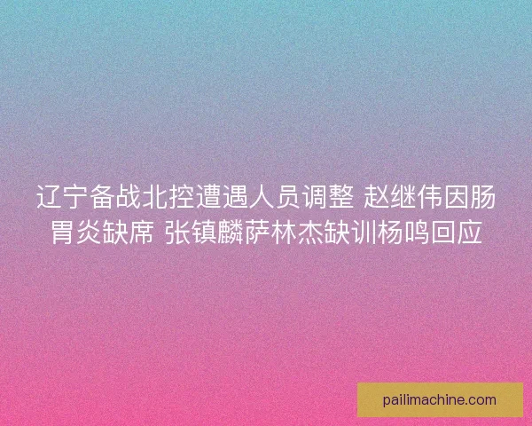 辽宁备战北控遭遇人员调整 赵继伟因肠胃炎缺席 张镇麟萨林杰缺训杨鸣回应